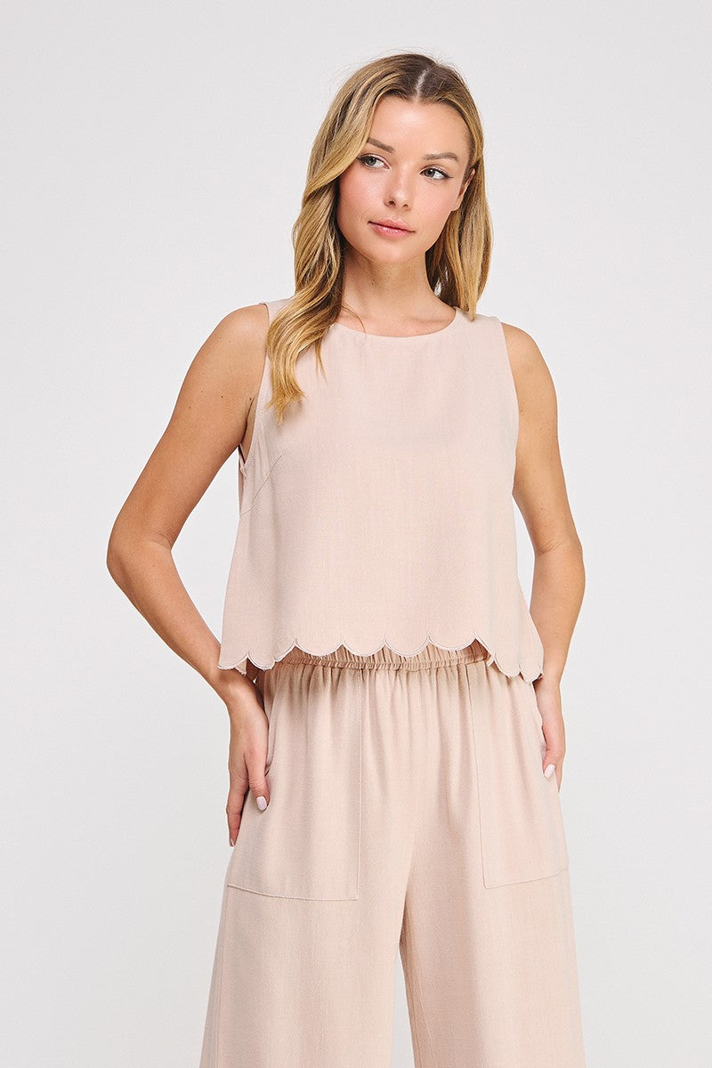Sunday Stroll Linen Top