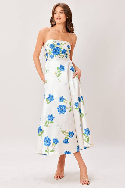 Something Blue Midi Dress