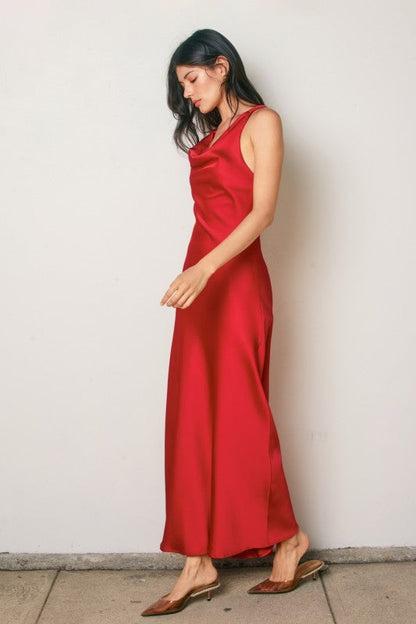 Sophisticated Satin Maxi Dress