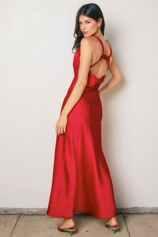 Sophisticated Satin Maxi Dress