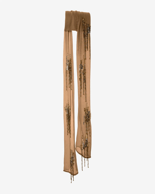 Beaded Scarf Brown