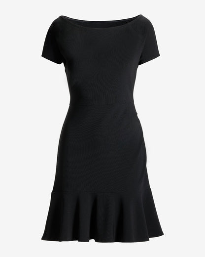 Beyond Travel One Shoulder Short Dress Jet Black
