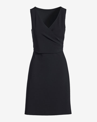 Beyond Travel Cross Front Dress Jet Black