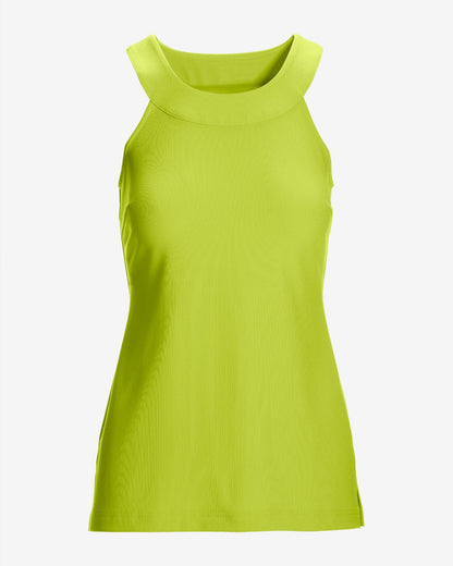 Beyond Travel Halter Tunic Top Wild Lime