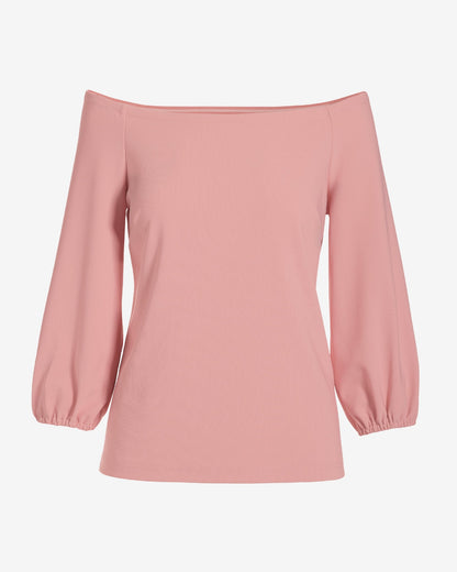 Beyond Travel Off The Shoulder Top Bridal Rose