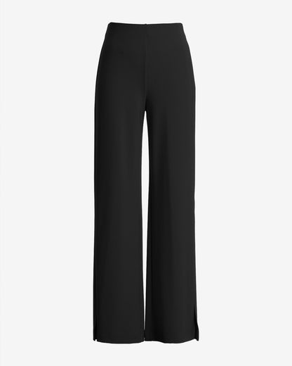 Beyond Travel Side Slit Pant Jet Black