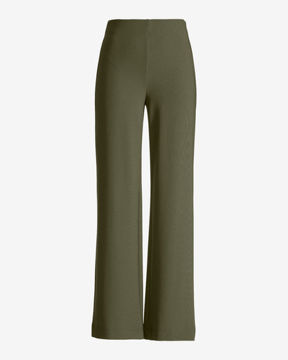 Beyond Travel High Rise Palazzo Pant Olive Night