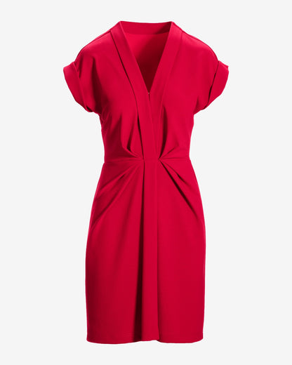 Beyond Travel V Neck Drape Dress French Kiss
