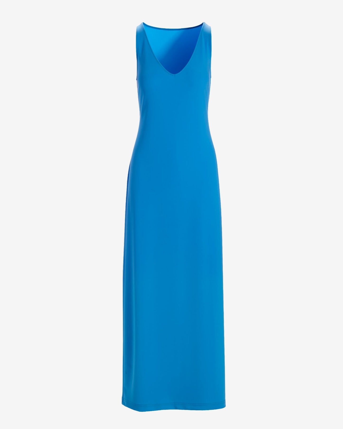 Beyond Travel Sleeveless V Neck Maxi Dress Malibu Blue