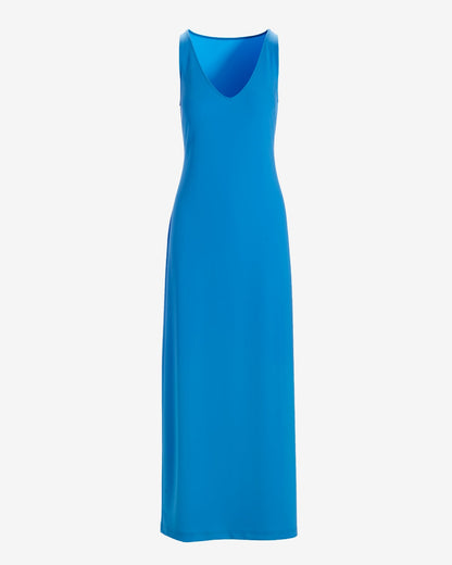 Beyond Travel Sleeveless V Neck Maxi Dress Malibu Blue