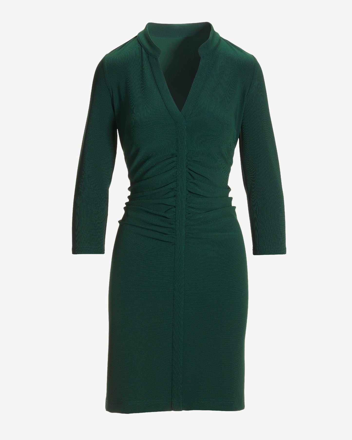 Beyond Travel Long Sleeve Ruched Short Dress Pine Grove