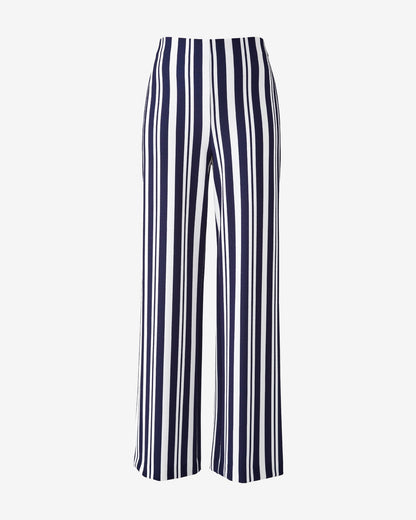 Beyond Travel Print Palazzo Pant Sophisticated Stripe