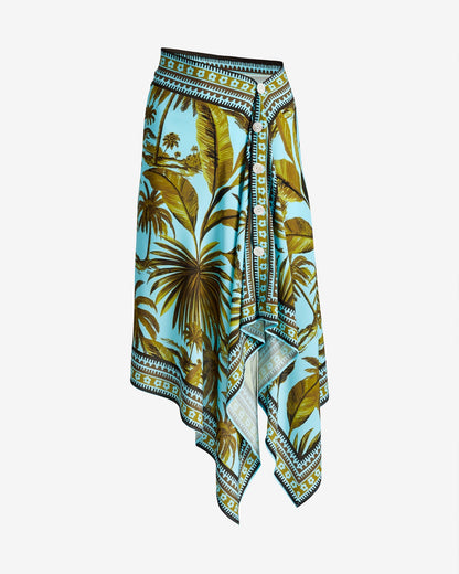 Bleu Rod Beattie Printed Button Up Pareo Waterfall
