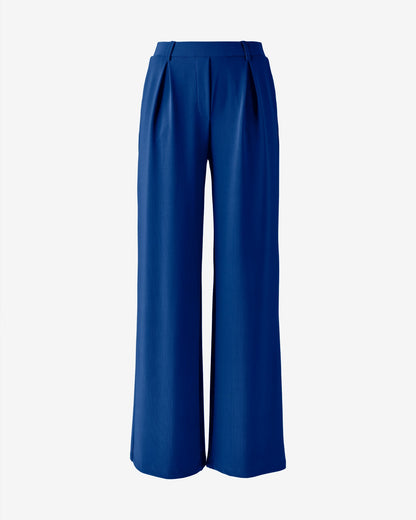 Beyond Travel Pleated Wide Leg Pant Deep Ocean