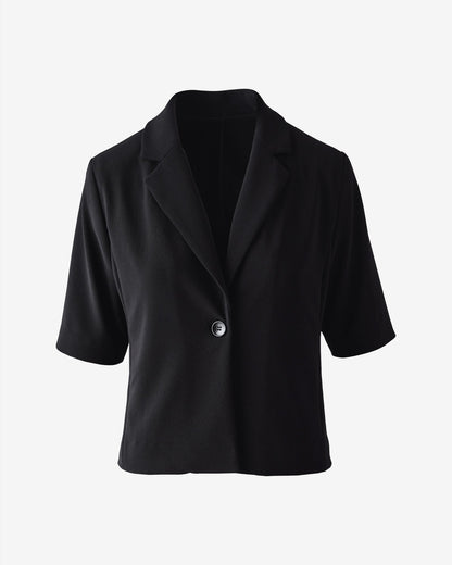 Beyond Travel Short Sleeve Blazer Jet Black
