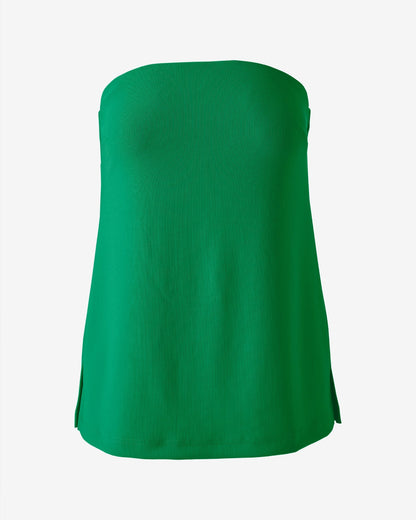 Beyond Travel Strapless Side Slit Top Monaco Green