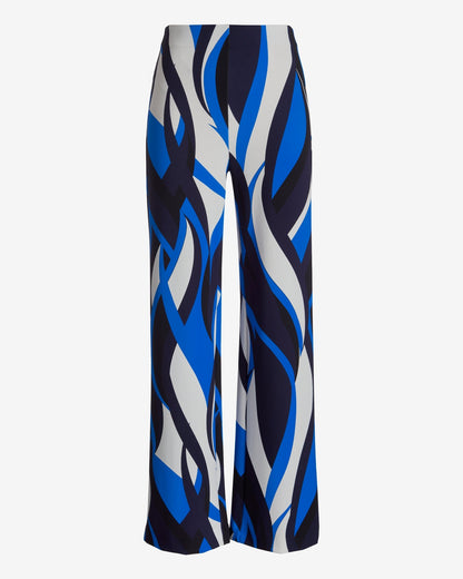 Beyond Travel Print Palazzo Pant Abstract Waves