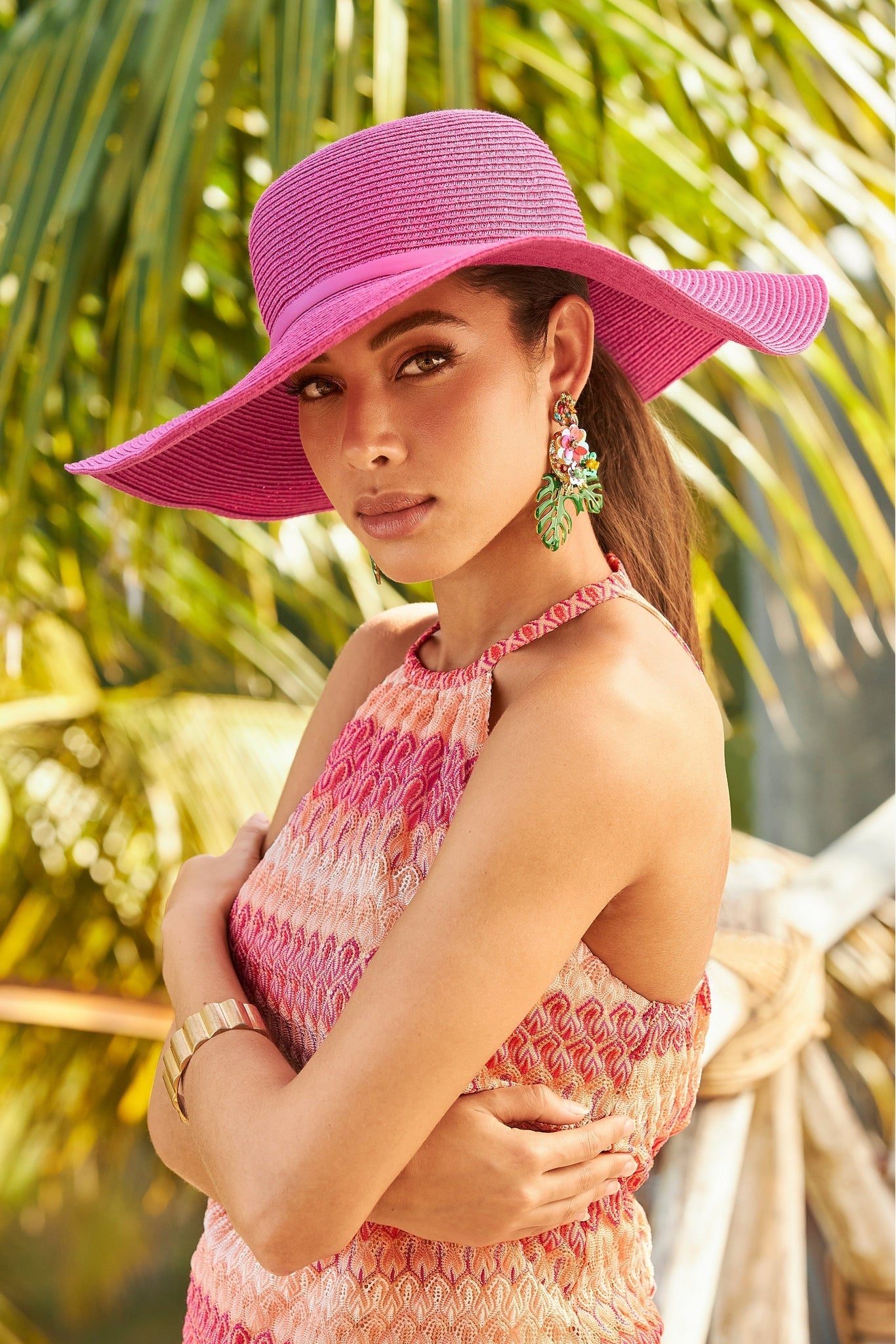 Beaded Tropical Earring Multi