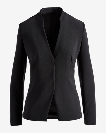 Beyond Travel Collarless Blazer Jet Black