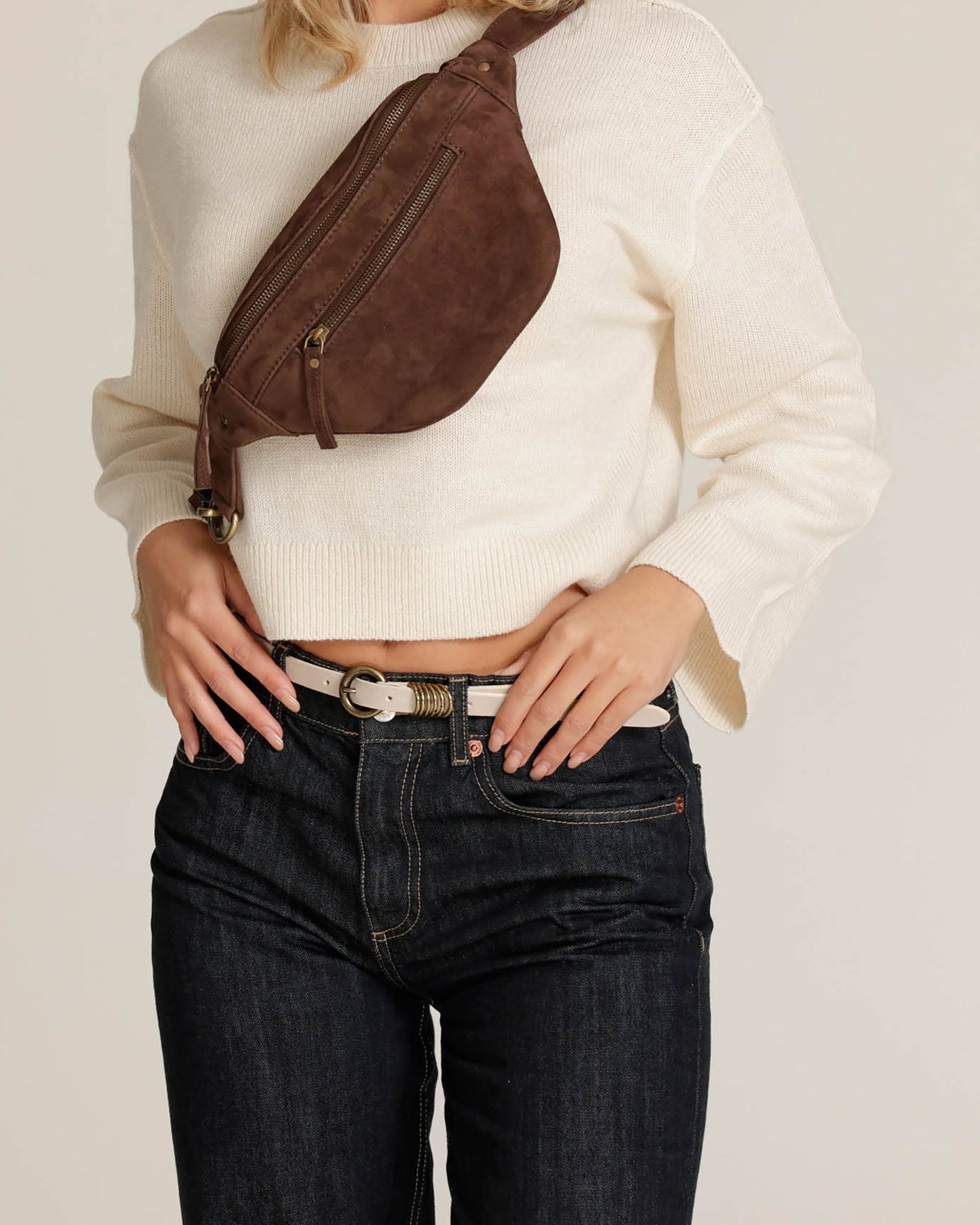 Belle | Suede Leather Belt Bag