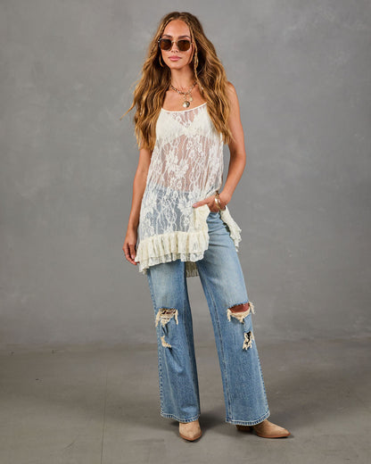 Desert Darling Floral Lace Maxi Top