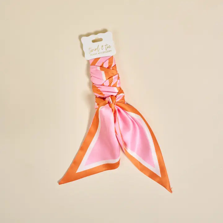 Sicily Stripes Pink Tie Scarf