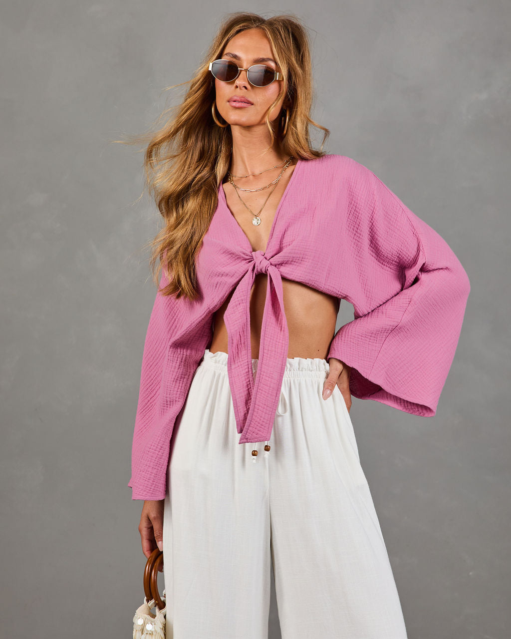 Festival Fever Cotton Front Tie Top