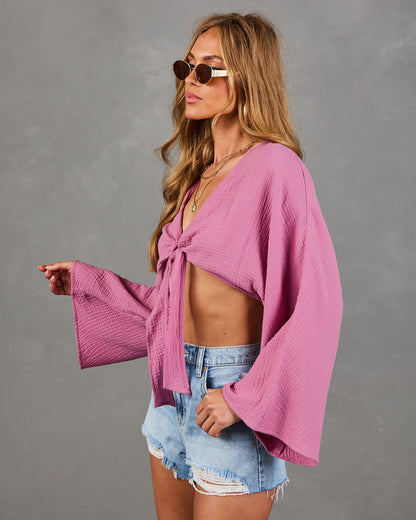 Festival Fever Cotton Front Tie Top