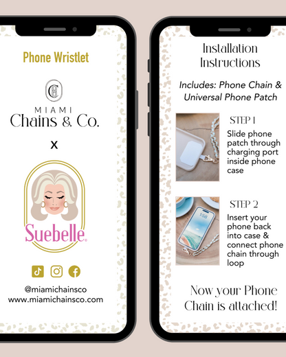 Black Tie Palms Phone Wristlet