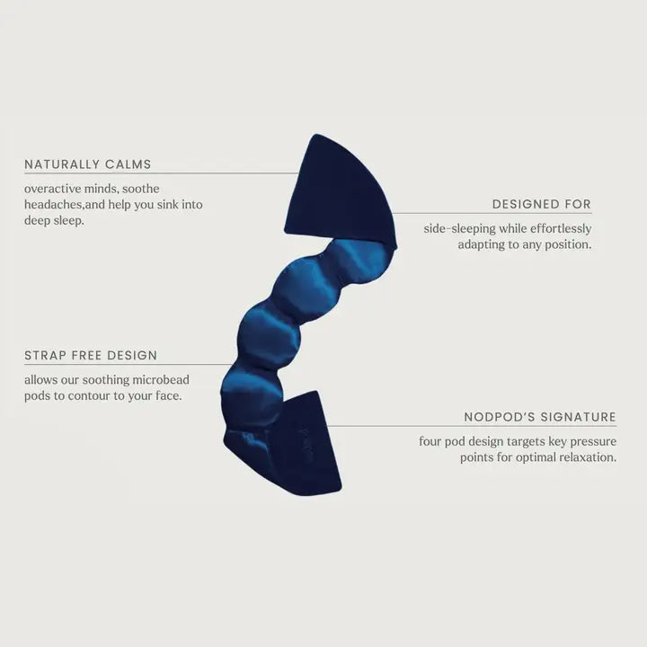 Silk Weighted Sleep Mask (Sapphire)