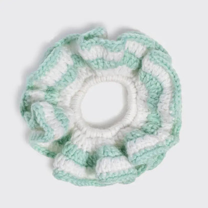 Seafoam Blue Crochet Scrunchie