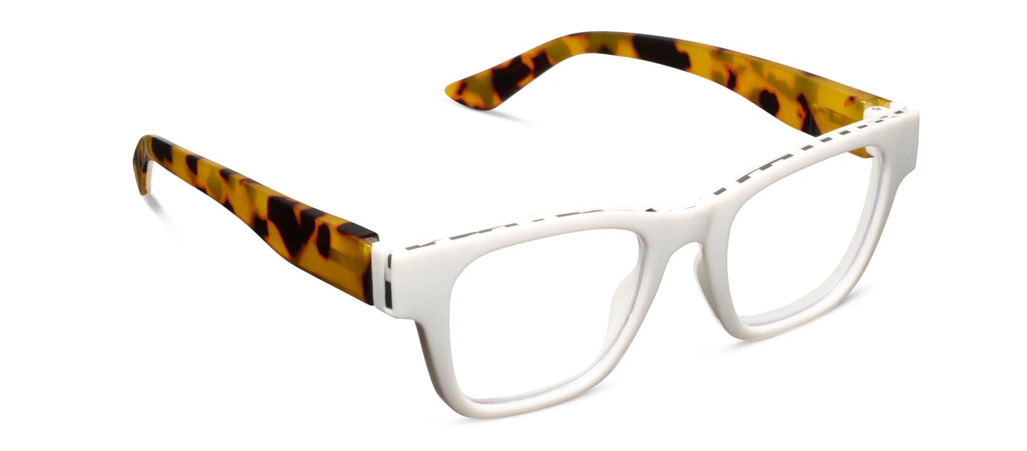 White Bernadette Blue Light Glasses