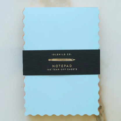 Sky/Tangerine Mini Wave Shaped Notepad