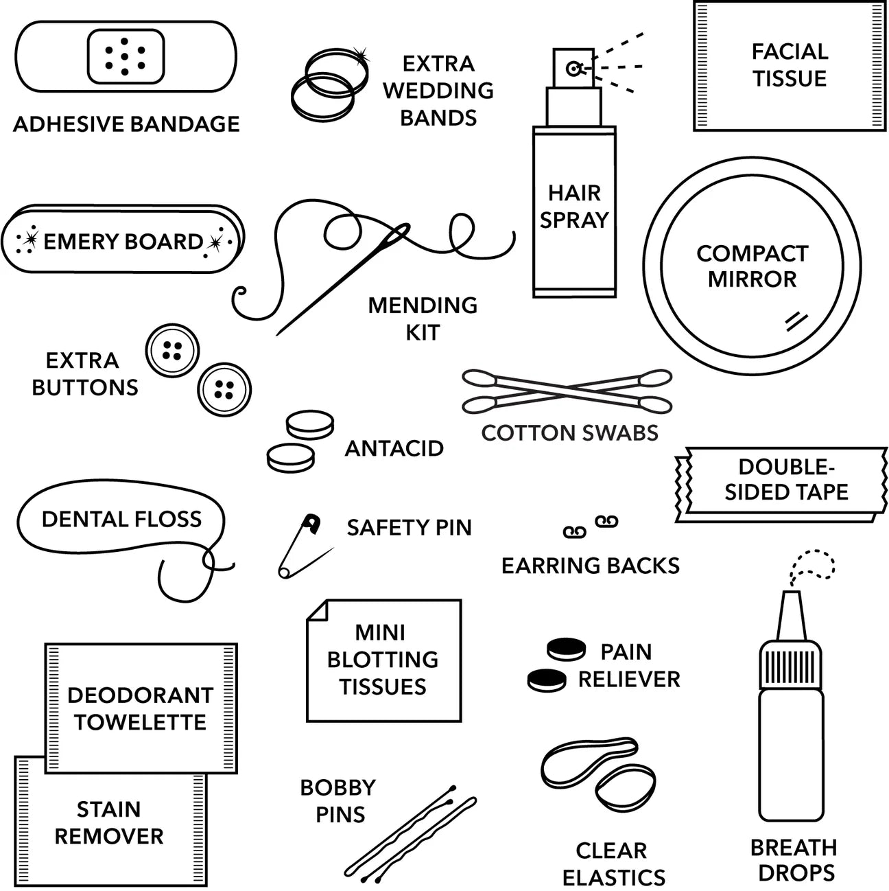 Velvet Minimergency Kit For Brides (Blush)