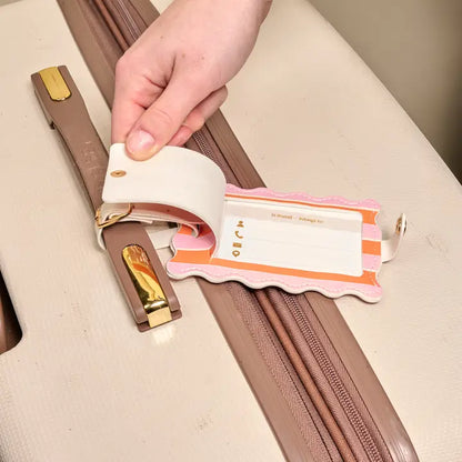 Sicily Stripes Pink Luggage Tag