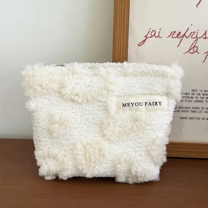 Small Plush Heart Makeup Bag