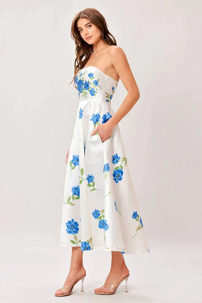 Something Blue Midi Dress