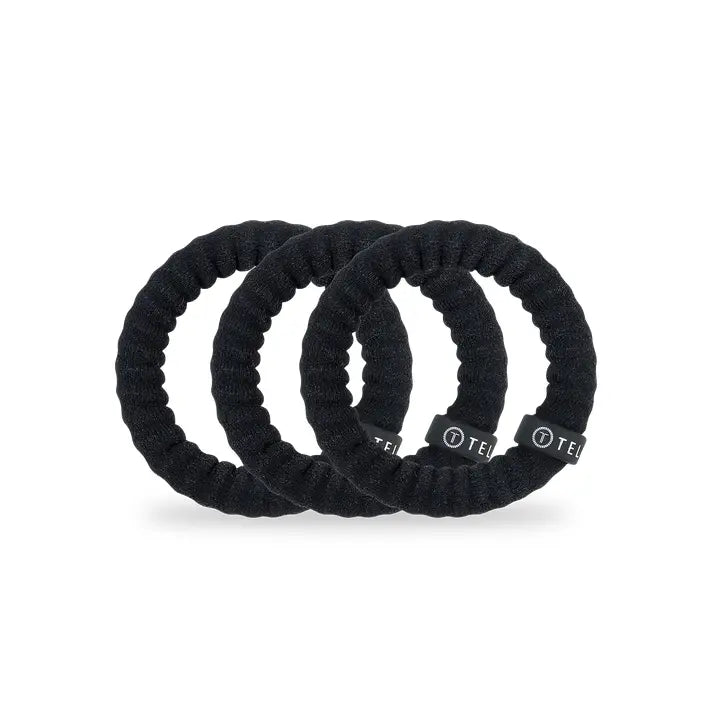 Small Nylon Hair Ties (Jet Black)