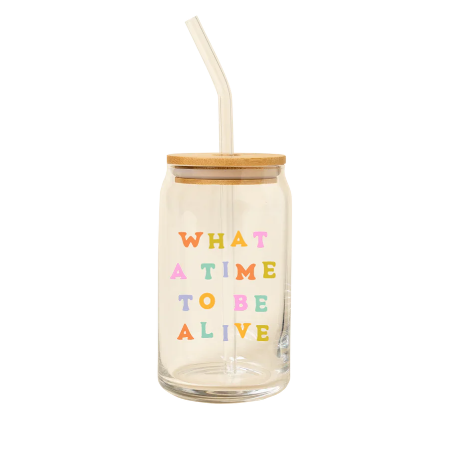 What A Time Beer Can Glass