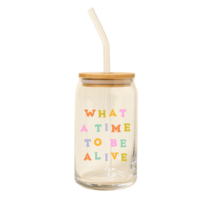What A Time Beer Can Glass