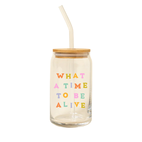 What A Time Beer Can Glass