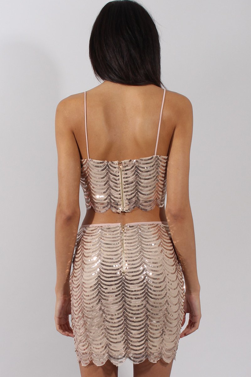 Apricot Sequin Co-Ord- Jules