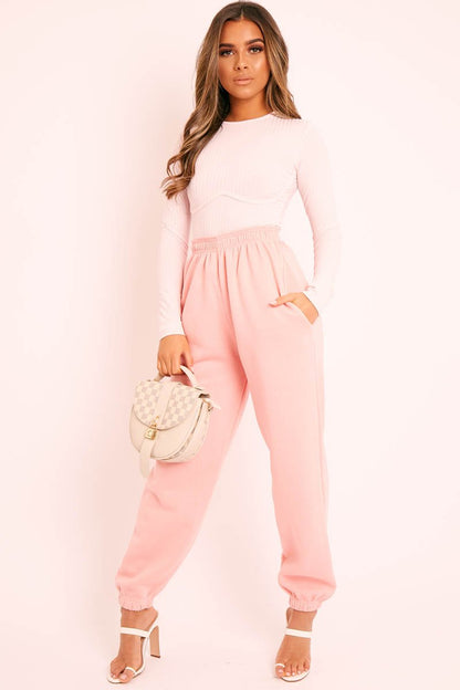 Baby Pink Oversized Joggers - Erica