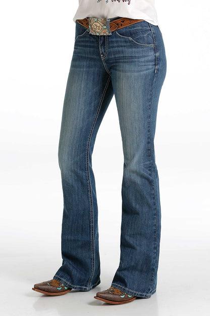 Cruel Hannah Medium Stonewash Slim Flare Jean