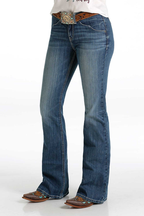 Cruel Hannah Medium Stonewash Slim Flare Jean