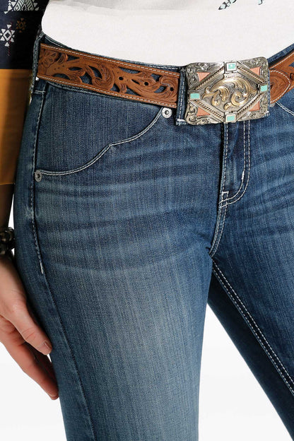 Cruel Hannah Medium Stonewash Slim Flare Jean