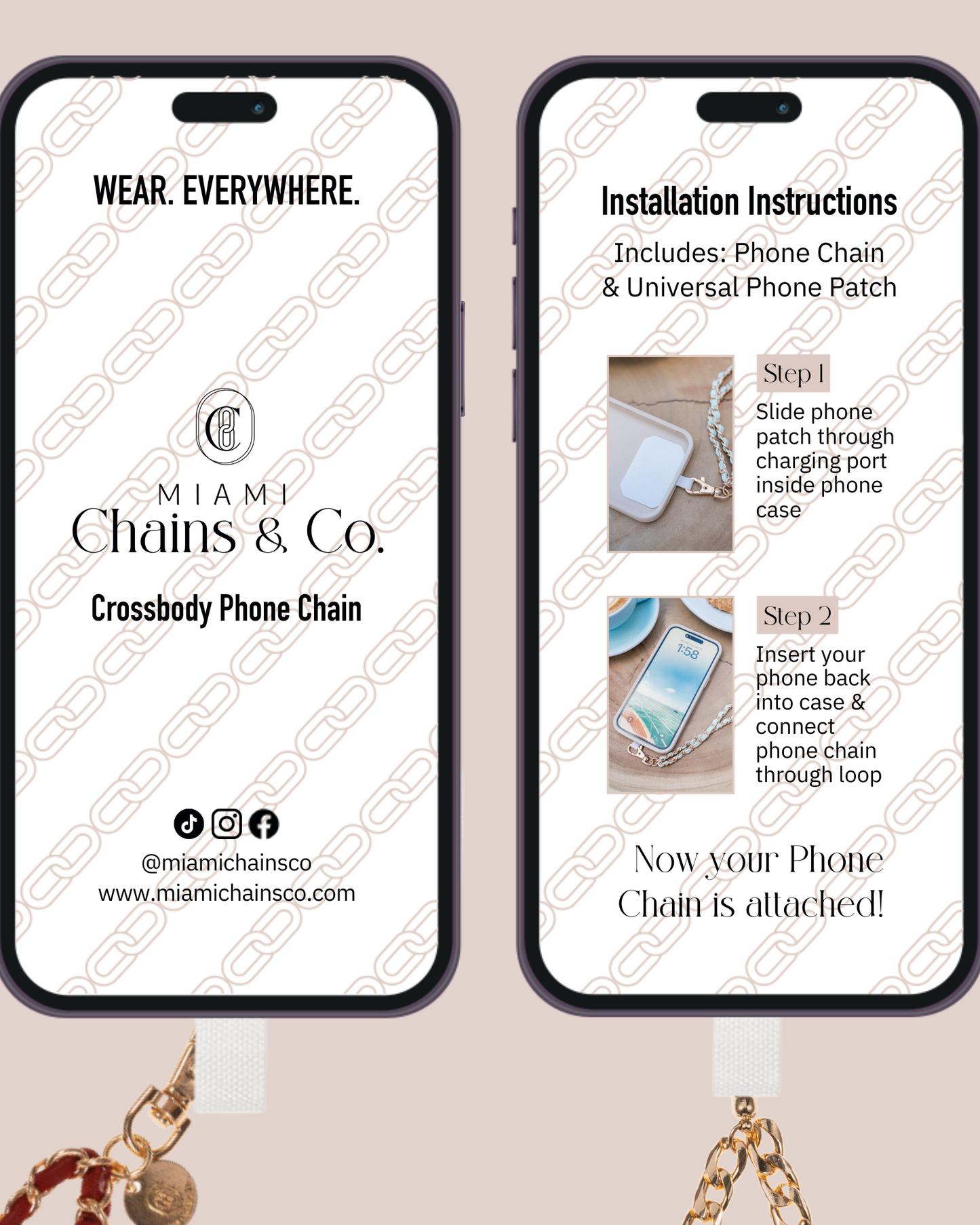 Boss Black Crossbody Phone Chain