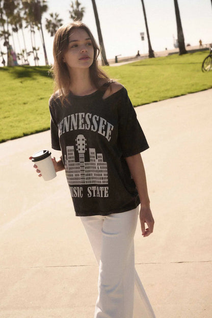 Tennessee Slashed Vintage-Wash Graphic Tee