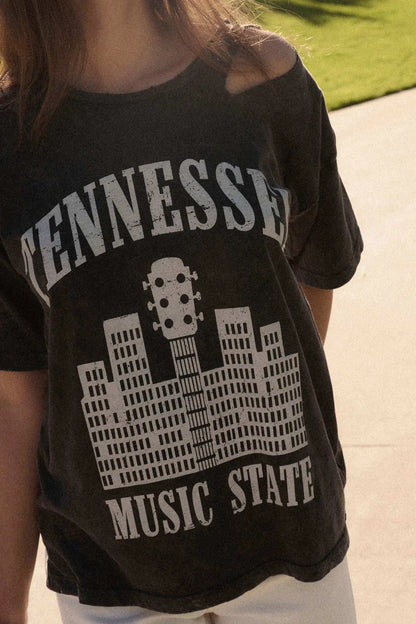 Tennessee Slashed Vintage-Wash Graphic Tee