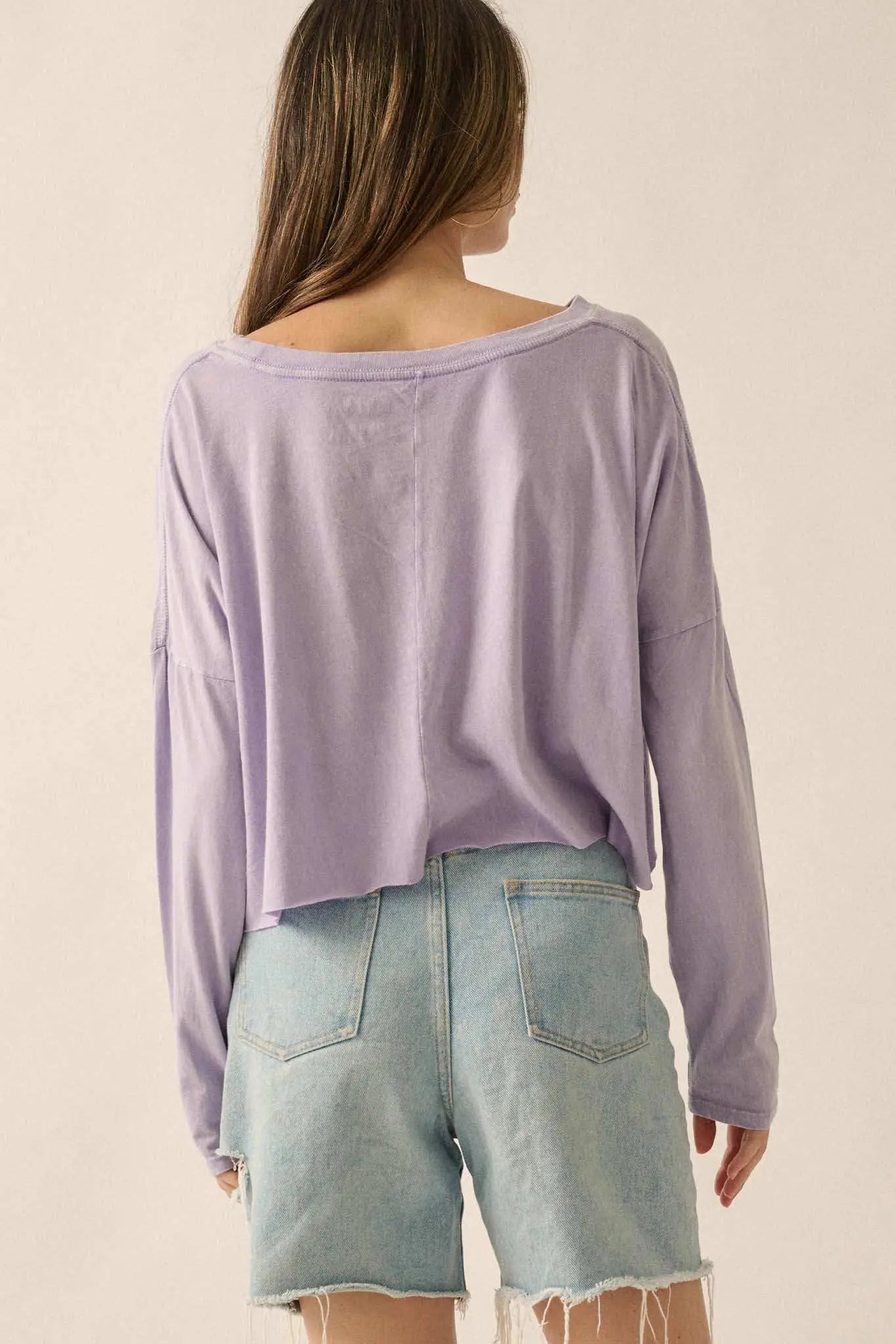 Love Always Cropped Long-Sleeve Graphic Tee